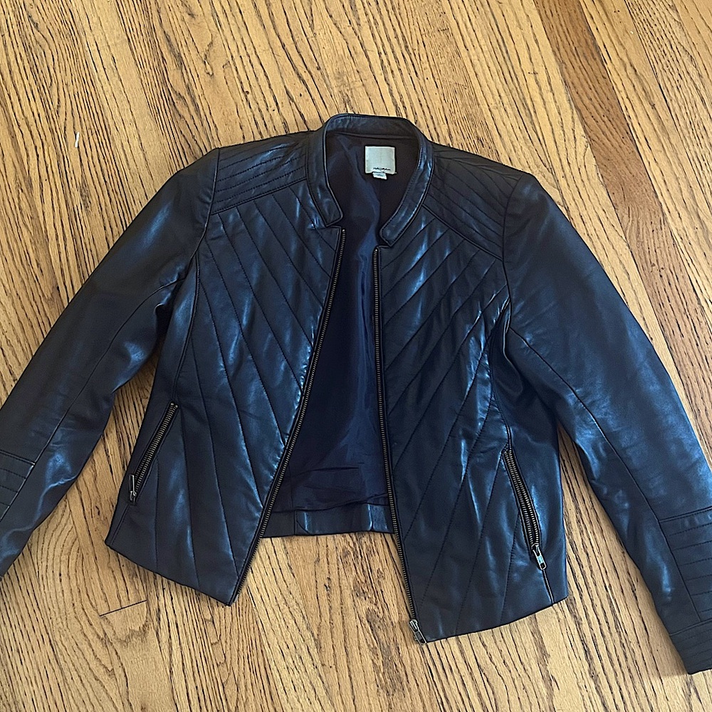 100% Leather jacket Halogen Nordstrom